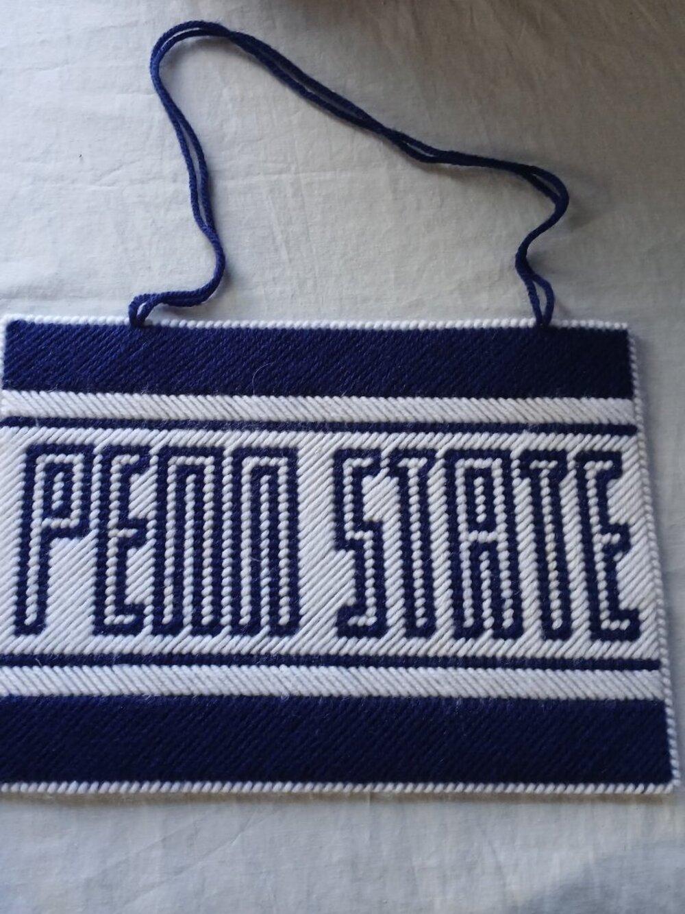 Penn State Nittany Lions Blue/White Handstitched 7 x 10 Sign